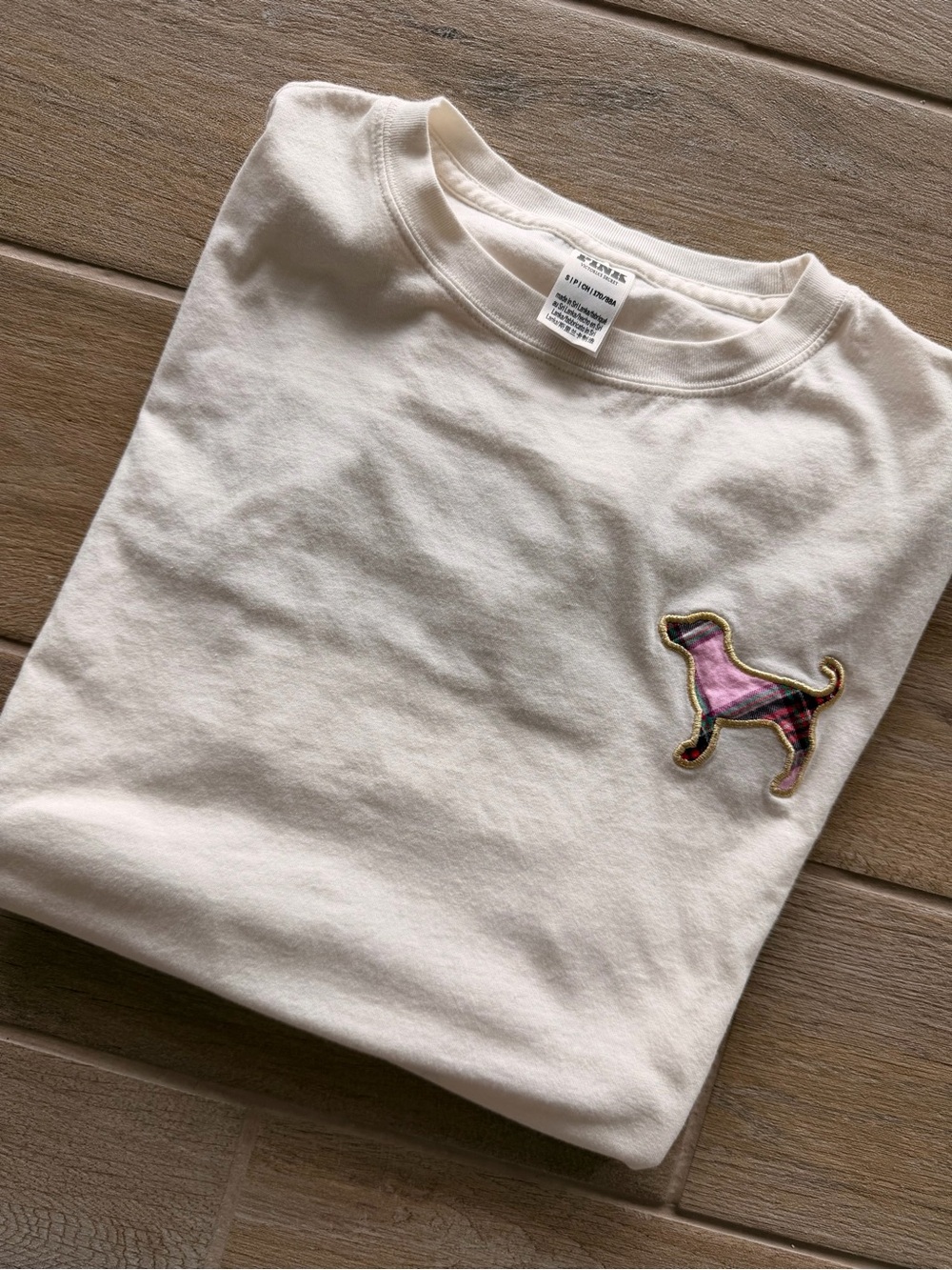 NW0T PINK Victoria's Secret Cream Tee